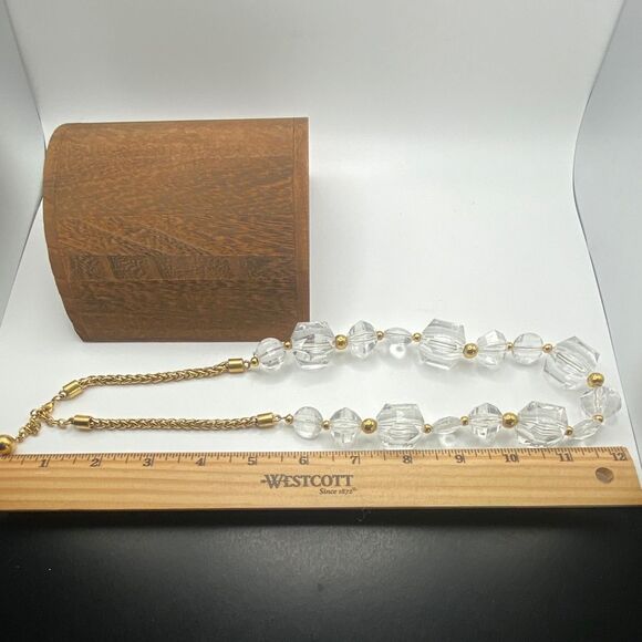 KATE SPADE Sparkle Plenty Necklace Large Jewel Faceted Pave Crystal Statement - Picture 4 of 5